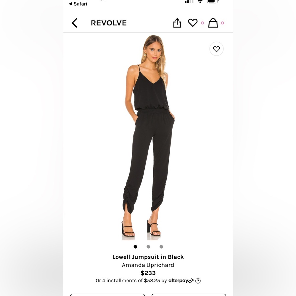 Amanda Uprichard small/petitie navy jumpsuit